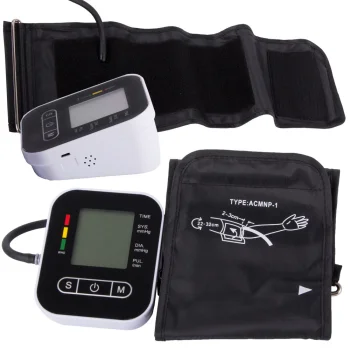 Electronic Upper Arm Blood Pressure Monitor with LCD Display and WHO Indicator