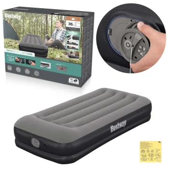 Bestway 671Bt Air Mattress with Built-in Pump, 191x97x36 cm