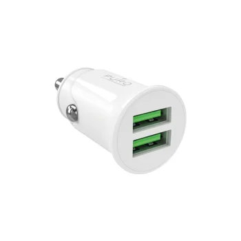 Puro Pro Lite Car Charger 2x USB-A 10W, White