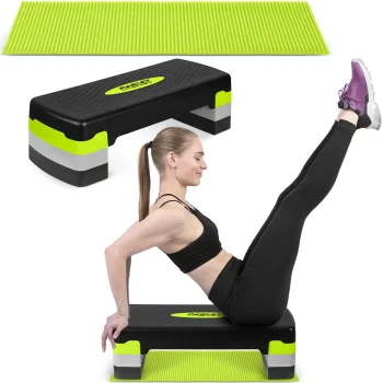 Neo-Sport NS-400 3-Level Aerobic Step, Green