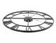 Ruhhy 01562 Wall Clock with Roman Numerals, Retro Loft 3D, 47 cm, Black