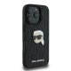 Apple iPhone 16 Pro Max 6.9\" Karl Lagerfeld Monogram Karl Head Pin Case Cover, Black