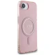 Guess IML Glitter Circle MagSafe Case for iPhone 16e - Pink