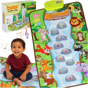 Interactive Musical Educational Play Mat with Animal Sounds for Kids