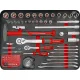 Holzmann WZK167PRO Tool Box Trolley with 167-Piece Tool Set, Red