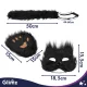 Cat and Fox Costume Set Glimz, 4 Pieces, Black