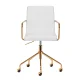 Beauty Chair ACTIVESHOP QS-OF211G, Gold / Cream-Grey