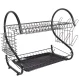 2-Tier Dish Drying Rack, Black