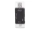 Compact SD and MicroSD Card Reader with USB, USB-C, Micro USB, black