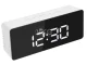 Multifunctional LED Alarm Clock with Mirror and Thermometer, White