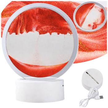 3D Moving Sand Art Lamp LED RGB Desk Decor USB