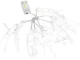 Halloween LED String Lights Skeletons, 2m, 10 LED, Warm White