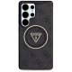 Guess 4G Glitter Triangle Buttons MagSafe Case for Samsung Galaxy S25 Ultra Black