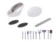 Manicure and pedicure set with file and electric trimmer, 14 pieces