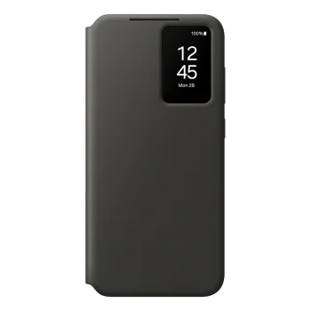 Samsung Galaxy S24 FE ( SM-S721B/DS ) Smart Clear View Cover with Display, Black (EF-ZS721CBEGWW)