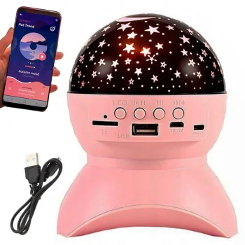 Star Projector and Night Light with Bluetooth Speaker, Pink
