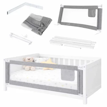 Children's Bed Guard Rail, 160 cm, Grey