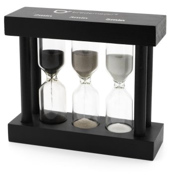 Bredemeijer 184105 3-Fold Tea Timer (2/3/5 Min), Black Bamboo