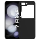 Samsung Galaxy Z Flip 5 ( SM-F731B/DS ) KALEBOL Solid Color Liquid Silicone+PC Case Cover, Black