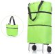 Folding bag on wheels green