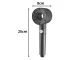 Black Shower Head with 5 Functions and Water Saving Button