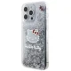 Hello Kitty iPhone 15 Pro Max Case Liquid Glitter Charms Kitty Head, Silver