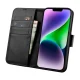 iCarer 2-in-1 Leather Wallet Flip Case for iPhone 14 Plus with RFID Blocking, Black (WMI14220727-BK)