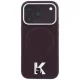 Karl Lagerfeld Grained Embossed Ring & Kameo Logo MagSafe Case for iPhone 18 Pro / 17 Pro - Burgundy