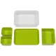 Emsa Clip&Go 518098 Lunch Box 1.2L, Transparent/Green