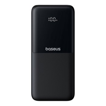 Baseus Lipow 10000mAh 22.5W Powerbank with Dual Built-in Cable with Display (with additional black Baseus Simple USB-A...
