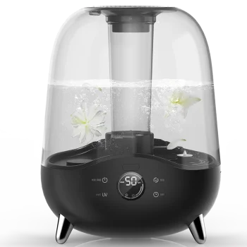 Deerma F327W Ultrasonic Humidifier, 5L, Black/Transparent