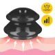 4Fizjo MED+ Silicone Cupping Therapy Set, 4 pcs, Black