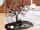 Jewellery Tree Stand Organiser with Ring Tray, Deer Antler Design, Black