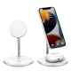 Magnetic Wireless Charger Stand CHOETECH 2in1 15W, White