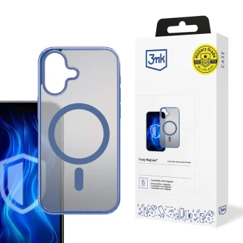 3mk Frosty MagCase for Apple iPhone 16 Plus, Blue / Transparent