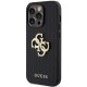 Guess iPhone 15 Pro Case Perforated 4G Glitter Logo, Black