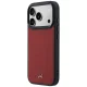 Mercedes Leather Mesh with Bow Line MagSafe Case for iPhone 17 Pro, Red