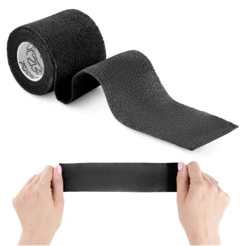 4Fizjo Self-Adhesive Cohesive Bandage 4.5m x 5cm, Black