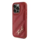 Karl Lagerfeld iPhone 15 Pro Max Case Diagonal Quilted Script, Red