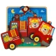 Wooden Puzzle for Kids Fire Truck, 15x15 cm