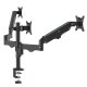 Maclean MC-137 Triple Monitor Desk Mount (17\"-27\", 8kg, Gas Spring), Black
