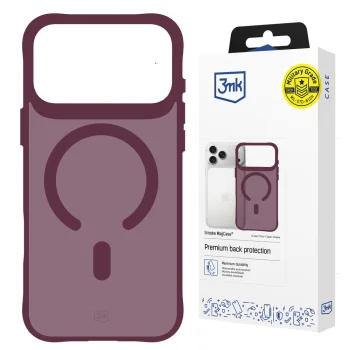 3mk Smoke MagCase dėklas iPhone 18 Pro / 17 Pro su MagSafe, bordo
