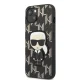 Karl Lagerfeld Monogram Ikonik Patch Case for iPhone 13 mini, Black