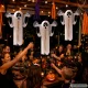 3D Foldable Paper Ghost Halloween Decoration, White