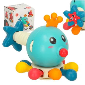 Bibi-inn Sensory Teether Toy for Babies Octopus, Blue