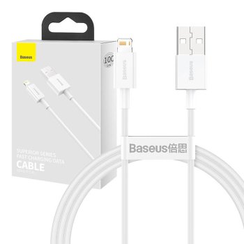 USB to Lightning Cable Baseus CALYS-A02 2.4A 1m White