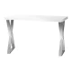 Momo 04-SL Manicure Beauty Desk, White / Silver