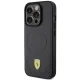Ferrari iPhone 15 Pro Case Carbon Metal Logo MagSafe, Black