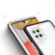 Clear 3 in 1 Case for Samsung Galaxy A42 5G Hybrid Armor Frame Cover, Black