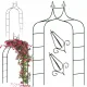 Metal Garden Pergola & Plant Arch Support (265 cm, Dark Green)